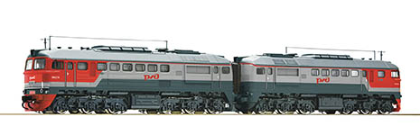 047-73793 - H0 - Diesellok 2M62 RZD grau/rot Sn